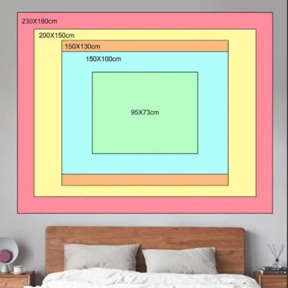 NEON BOHEMIAN SUN MOON UNIVERSE TAPESTRY. 150 * 200 - Picture 7 of 10